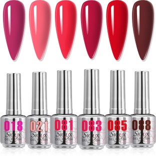 Sioux Scarlet Elegance Gel Polish Collection – 6 Pcs (15ml)