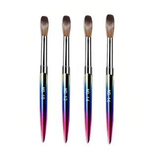 Nailtion Professional Acrylic Builder Gel Nail Brush Set - 4 Piece (Sizes #10-16)