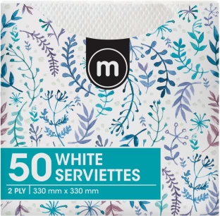 M Serviettes White Cloth Napkins