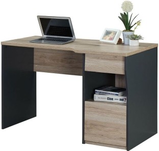 linx Colorado Work Desk - Sonoma Oak & Dark Grey Office Table