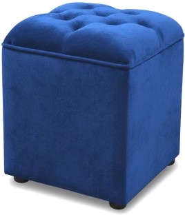 MOREHOME Velvet Tufted Button Ottoman Foam Standard Ottoman