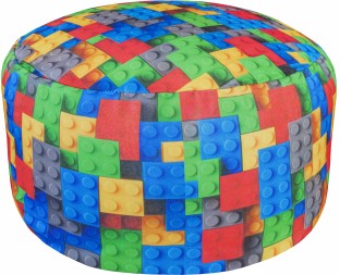 Creative Deco LEGO-OTTOMAN Fabric Pouf