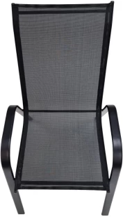 Terrace Leisure Onyx Textilene Mesh Patio Dining Chair