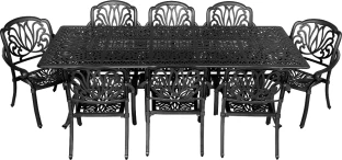 Anray 8SPRC240-BL Metal Table & Chair Set