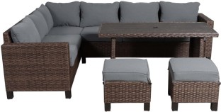 Better Homes & Garden Bhg Brookbury Grey Corner Set Cane Table & Chair Set