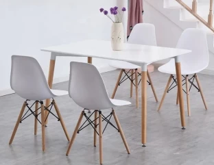 MR Fur Dining Set Solid Wood Table & Chair Set Engineered Wood Table & Chair Set