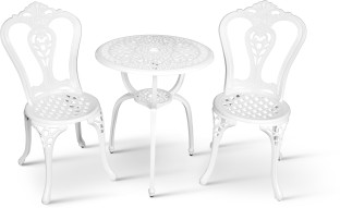 Anray 2SVIC-WH Metal Table & Chair Set