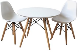 SMTE Round Table with Chairs Fabric Table & Chair Set