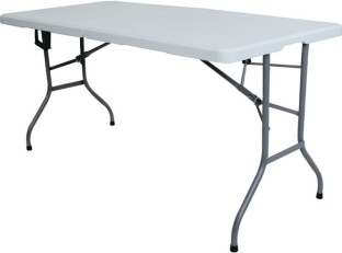 SMTE Foldable Plastic Table with Carry Handles Folding Table