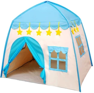 Ashcomonline Kids Play Tent Castle Children Large Playhouse-Blue Play Tents