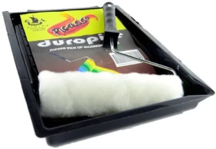 PICASSO PAINT ROLLER & TRAY FURPILE STEEL HANDLE 225MM Paint Roller