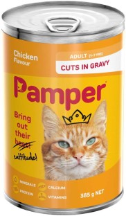 Pamper Flavour Chicken 12 x 385 g Wet Adult Cat Food