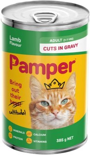 Pamper Flavour Lamb 12 x 385 g Wet Adult Cat Food