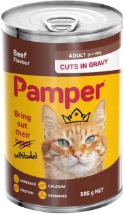 Pamper Beef Beef 12 x 385 g Wet Adult Cat Food