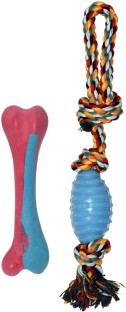 Grants Pets Hangnoose & Rubber Bone Cotton Chew Toy For Dog
