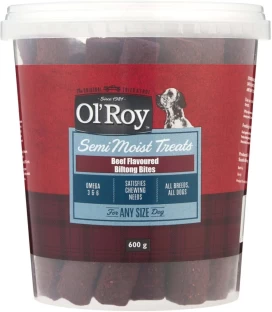 Ol'Roy Semi Moist Beef, Biltong NA Treat