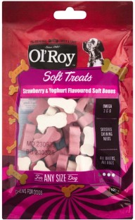 Ol Roy Soft Bones Strawberry, Yoghurt NA Treat