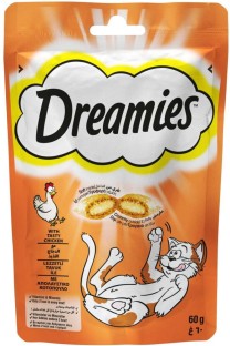 Dreamies Dry Cat Treats Chicken Biscuit Treat