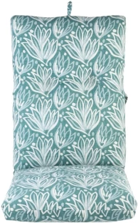 Terrace Leisure Bali Leaf Highback Cushion Cotton Floral Chair Pad