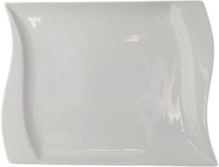 Danny Home BW009-1 White Wavy Shape Plate 29.5cm Dinner Plate