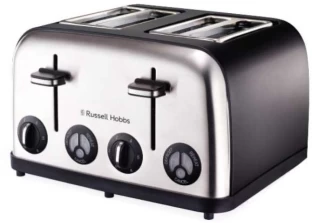 Russell Hobbs 4 Slice Matt Black 13976 1750 W Electric Auto Pop Toaster
