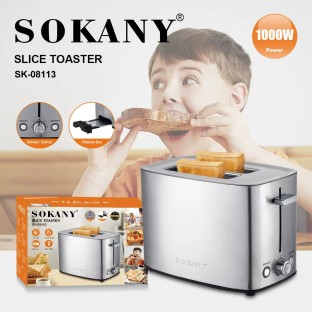 SOKANY POP UP TOASTER NEW 1000 W Electric Auto Pop Toaster