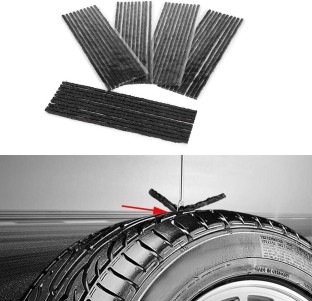 PressPlay Tech 30pcsTire Repair Rubber Moulds - Tyre Puncture Repair Rubber Strips Tubeless Tyre Puncture Repair Kit