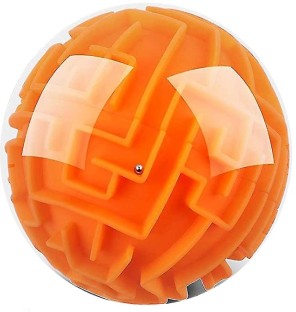 Umlozi 3D Maze Puzzle Ball Challenge - Orange - Medium Difficulty Brain Teasers