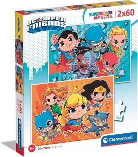 Clementoni 2X60 PIECE PUZZLE - DC SUPER FRIENDS Jigsaw Puzzles