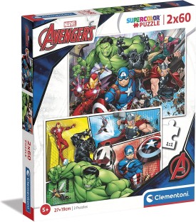 Clementoni 2X60 PIECE PUZZLE - AVENGERS Jigsaw Puzzles