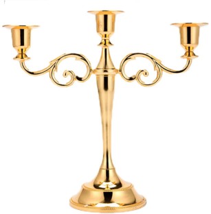 ALANES 3 Candle Metal Candelabra Candlesticks Holder Stand Centerpiece Decoration 3 Candle Metal Candelabra Candlesticks Holder Stand Centerpiece Decoration