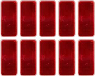 Gen Merch Square Reflector Stick-On 4 cm x 9 cm Red Reflective Tape