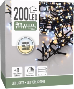 Excellent Houseware 200 LEDs 4 m White Steady Ball Light