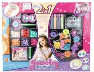 Creative You Kids Beads with Jewellery Playset – Creative DIY Craft Kit Role Play Toy