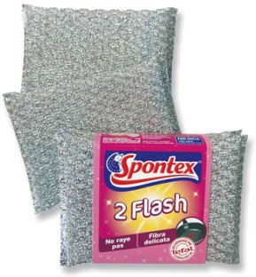 SPONTEX Flash Scouring Pad 2 Pack Scrub Pad