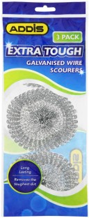 Addis Extra tough Galvanised wire scourers Stainless Steel Scrub