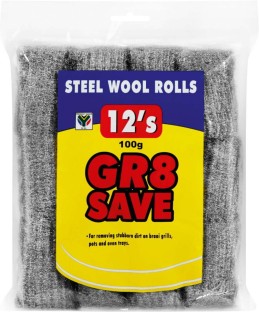 Gr8 Save Steelwool Rolls Stainless Steel Scrub