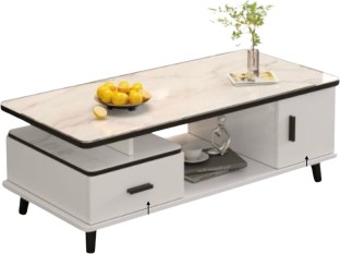 Generic White Cocktail Center Table 120x60x41cm Engineered Wood Side Table