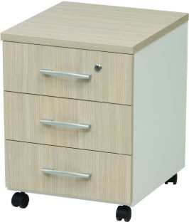 Platinum 3-Drawer Steel Side Table