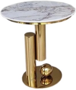 Premium Marble Top Steel Side Table