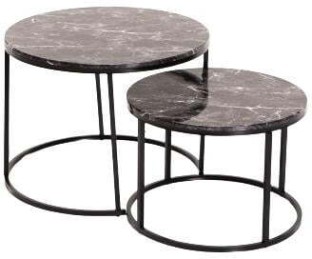Benise Side Tables Stone Round Coffee Table