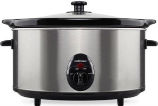 Mellerware Slow Cooker Stainless Steel Brushed 6.5L 320W Slow Cooker