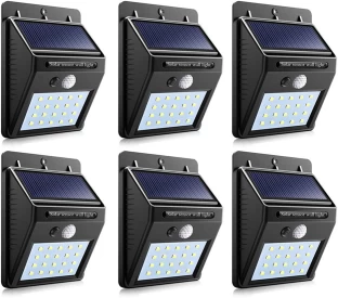HappyDeals Set of 6 PIP Motion + CDS Night Sensor Solar LED Wall Light Solar Light Set