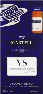 Martell VS Cognac and Blue Shift Miniature VS Cognac Brandy