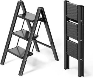 Perfect Dealz 3 Step Anti Slip Folding Stepladder Steel Ladder