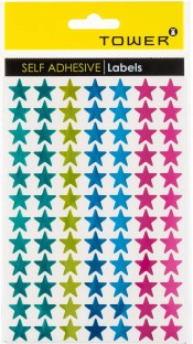 Tower 0.21 m Mixed Stars Non-reusable Sticker