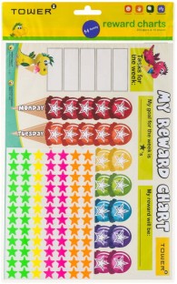 Tower 0.354 m Reward Chart English Non-reusable Sticker