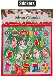 Xmas Décor 3 cm Xmas stationery sticker advent calendar Self Adhesive Sticker