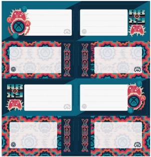 Microsoft Xbox Book Self Adhesive Paper Label
