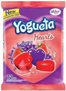 Yogueta Hearts-1 Strawberry and Grape Sweets